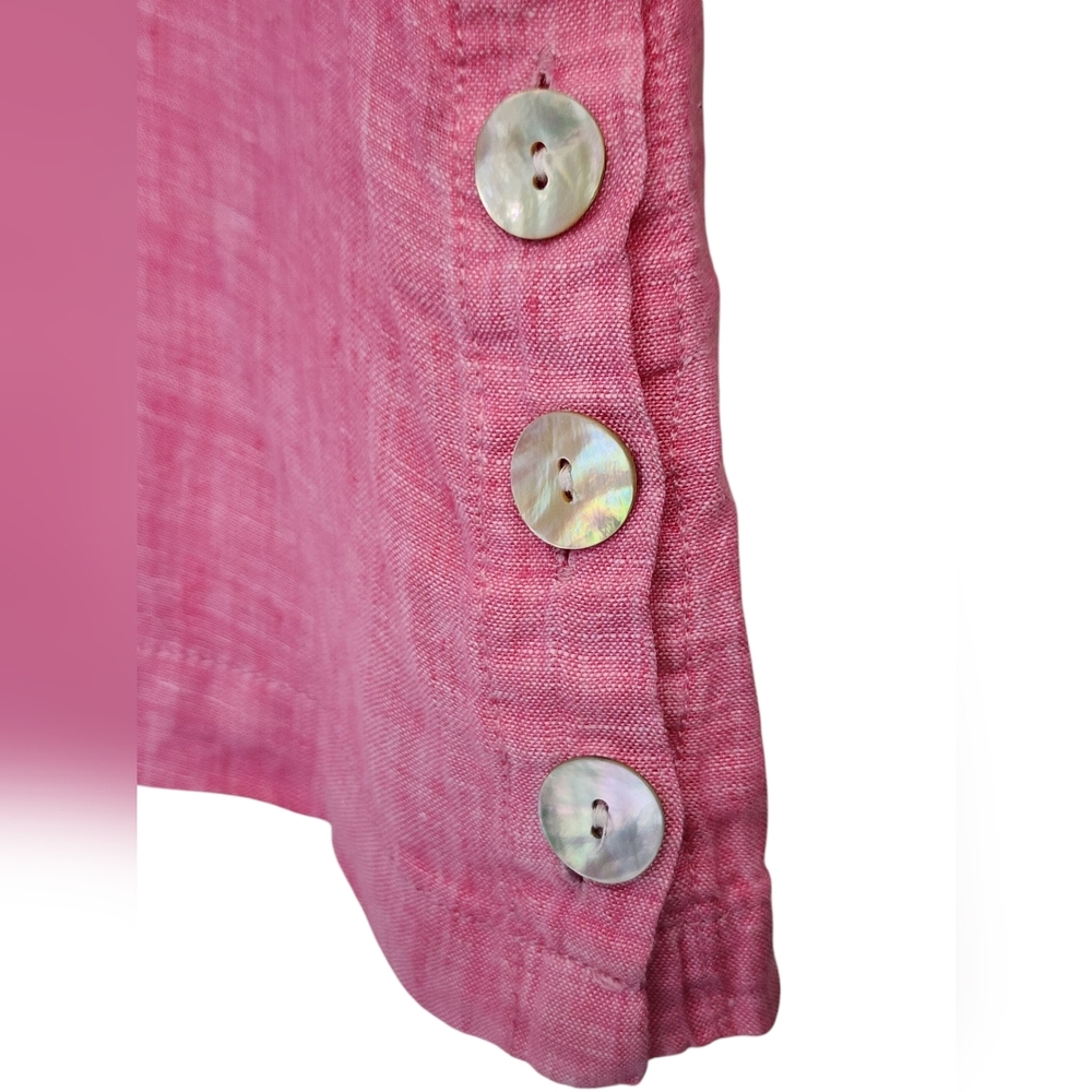 SIGRID OLSEN 100% linen pink tunic top, size S - Picture 4 of 8
